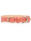 Sporty And Rich Leather Pet Collar In Rosa