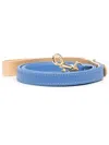 Sporty And Rich Leather Pet Lead In Blau