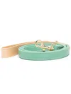 Sporty And Rich Leather Pet Lead In Grün
