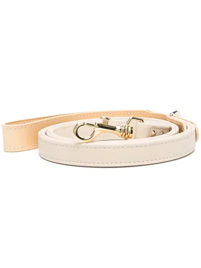 Sporty And Rich Leather Pet Lead In Nude