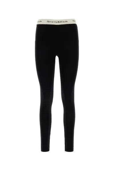 Sporty And Rich Leggings-s Nd Sporty & Rich Female In Black