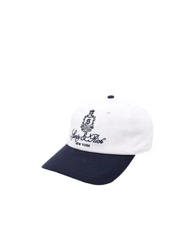 Sporty And Rich Letter Logo Baseball Cap In White