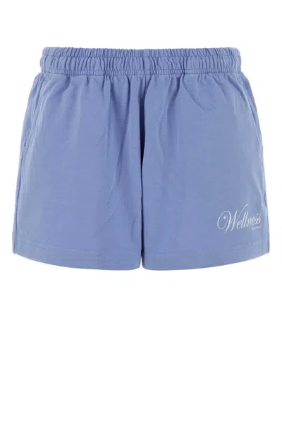 Sporty And Rich Light Blue Logo Short