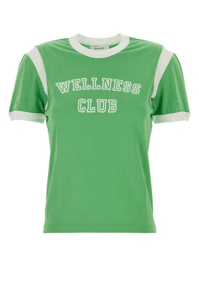 Sporty And Rich Light Green Welness T-shirt In Verde