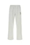 Sporty And Rich Light Grey Cotton Joggers In White