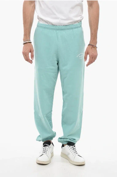 Sporty And Rich Lightweight Cotton Joggers With 3-pockets In Blue