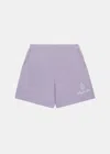 Sporty And Rich Vendome Logo-embroidered Shorts In Soft Lilac White
