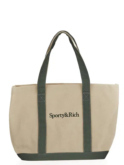 Sporty And Rich Logo Bag In Beige