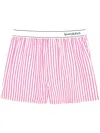 Sporty And Rich Logo-band Boxer Shorts In Pink