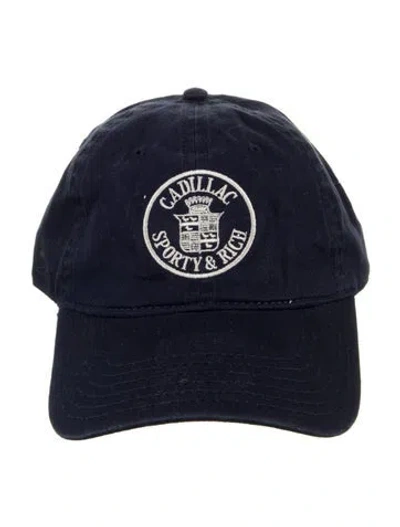 Pre-owned Sporty And Rich Logo Baseball Cap In Blue