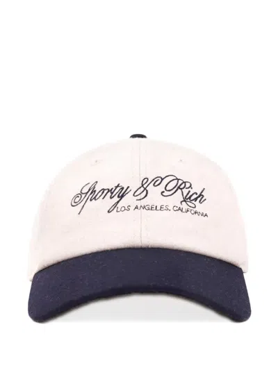 Sporty And Rich Logo Baseball Cap In White