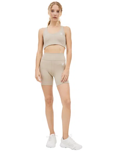Sporty And Rich Logo Biker Shorts In Brown