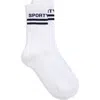 Sporty And Rich Sporty & Rich Logo Cotton Blend Crew Socks