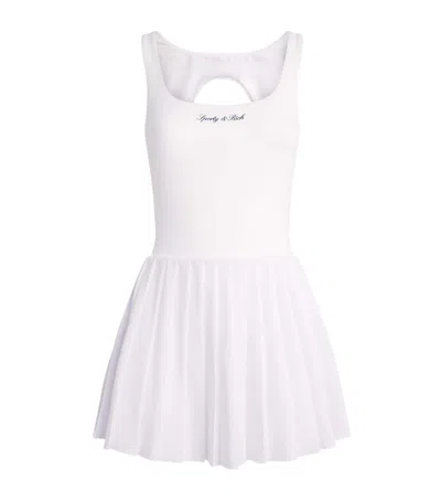 Sporty And Rich Sporty & Rich Logo Court Mini Dress In White