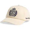 Sporty And Rich Sporty & Rich Logo Crest Embroidered Baseball Cap In Light Beige