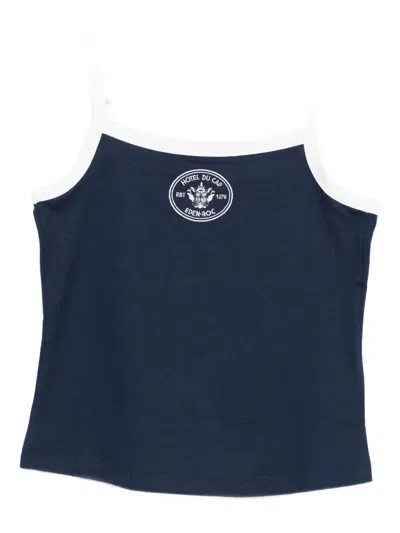 Sporty And Rich Logo-detail Cami Top In Blue
