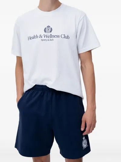 Sporty And Rich Logo-detail Pocket Shorts In Black