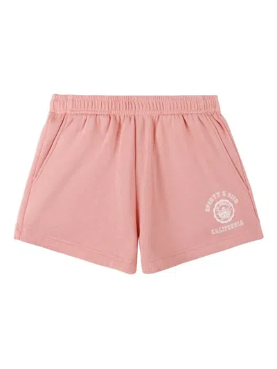 Sporty And Rich Logo-detail Shorts In Pink