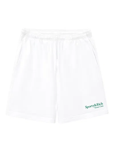 Sporty And Rich Logo-detail Shorts In White