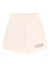 Sporty And Rich Logo Elasticated Waistband Shorts In Neutral