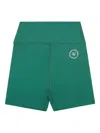 Sporty And Rich Logo-embellished Cycling Shorts In Green