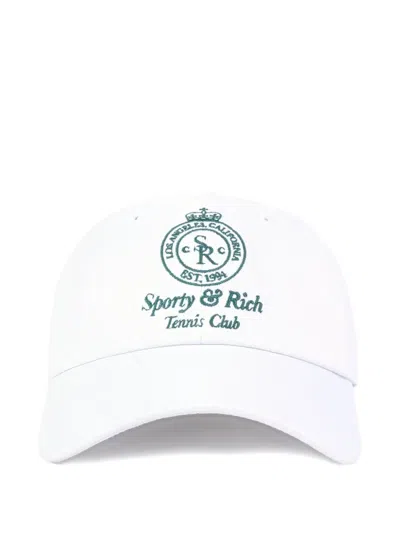 Sporty And Rich Logo-embroidered Baseball Cap In Yellow