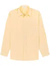Sporty And Rich Logo-embroidered Cotton Shirt In 黄色