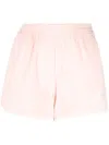 Sporty And Rich Logo-embroidered Cotton Shorts In Pink