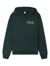Sporty And Rich Logo-embroidered Hoodie In Green
