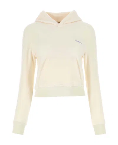 Sporty And Rich Logo-embroidered Hoodie In White