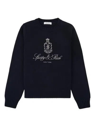 Sporty And Rich Logo-embroidered Jumper