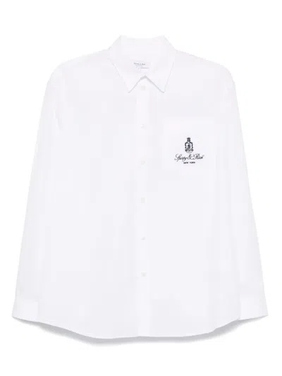 SPORTY AND RICH LOGO-EMBROIDERED SHIRT
