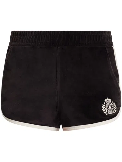Sporty And Rich Logo-embroidered Shorts In Brown