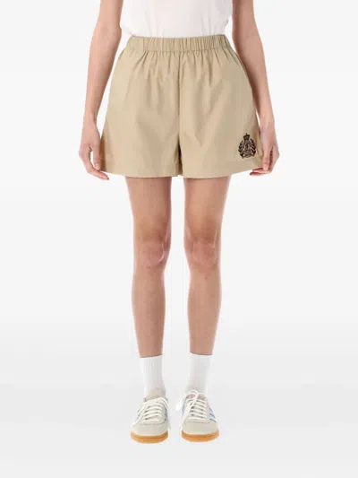 SPORTY AND RICH LOGO-EMBROIDERED SHORTS