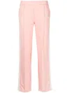 Sporty And Rich Logo-embroidered Straight-leg Track Pants In Pink