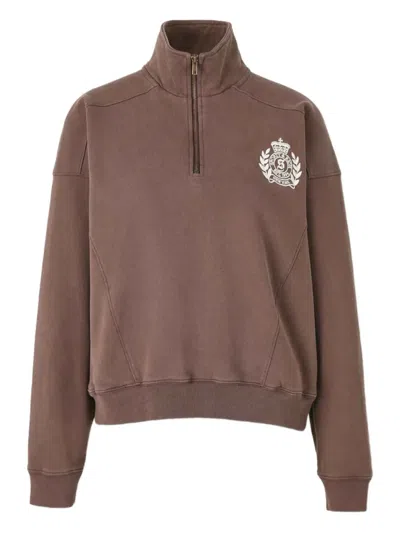 SPORTY AND RICH LOGO-EMBROIDERED SWEATSHIRT