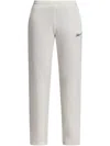 Sporty And Rich Vendome Script Cashmere Track Pants In White
