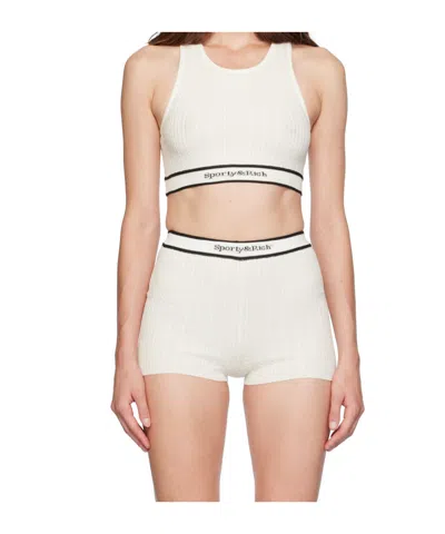 Sporty And Rich Logo Hemmed Vest In Nude