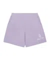 Sporty And Rich Vendome Logo-embroidered Shorts In Purple