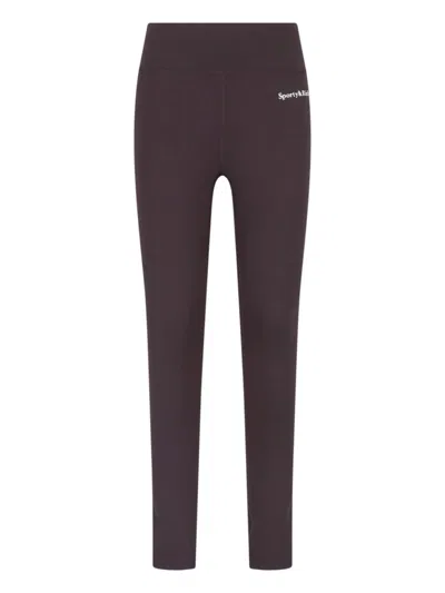 Sporty And Rich Logo Leggings In Brown