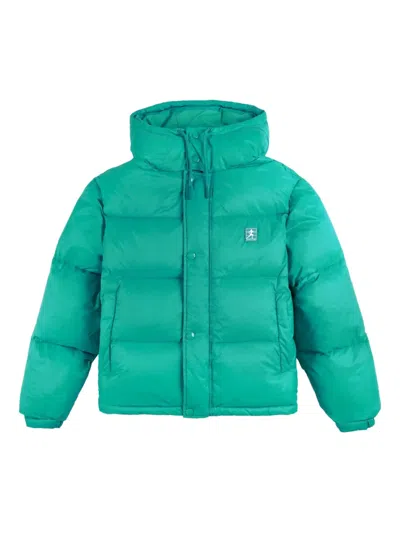 Sporty And Rich Logo-patch Puffer Jacket In Green