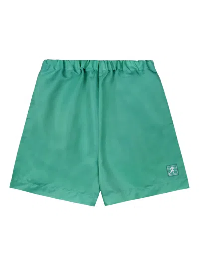 Sporty And Rich Logo-patch Running Shorts In Green