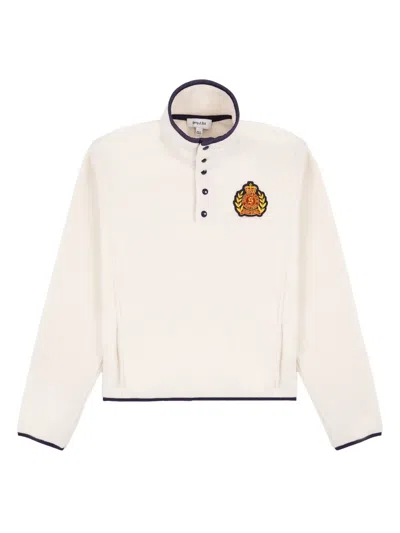 Sporty And Rich Logo Patch Sweatshirt In Neutral