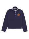 Sporty And Rich Logo Patch Sweatshirts In Blue