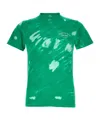 Sporty And Rich Logo-print Abstract-print T-shirt In Green