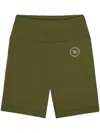Sporty And Rich Logo-print Biker Shorts In Green