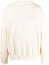 Sporty And Rich Logo-print Cotton Hoodie In Neutrals