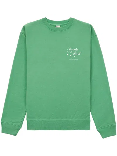Sporty And Rich Stars Health Crew Crewneck In Green