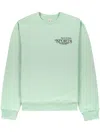 Sporty And Rich Logo-print Cotton Sweatshirt In Green