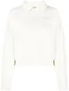 Sporty And Rich Logo-print Cotton Sweatshirt In Neutrals